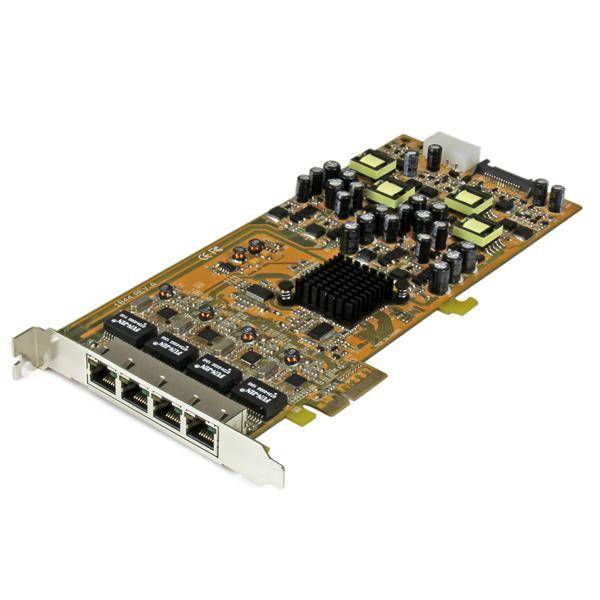 Rca Informatique - image du produit : CARTE RESEAU PCI EXPRESS A 4 PORTS GIGABIT POE - NIC PCIE