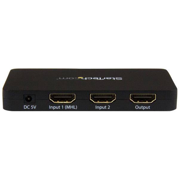 Rca Informatique - image du produit : SWITCH HDMI AUTOMATIQUE 2 PORTS (2X1) AVEC SUPPORT MHL - 4K 30HZ