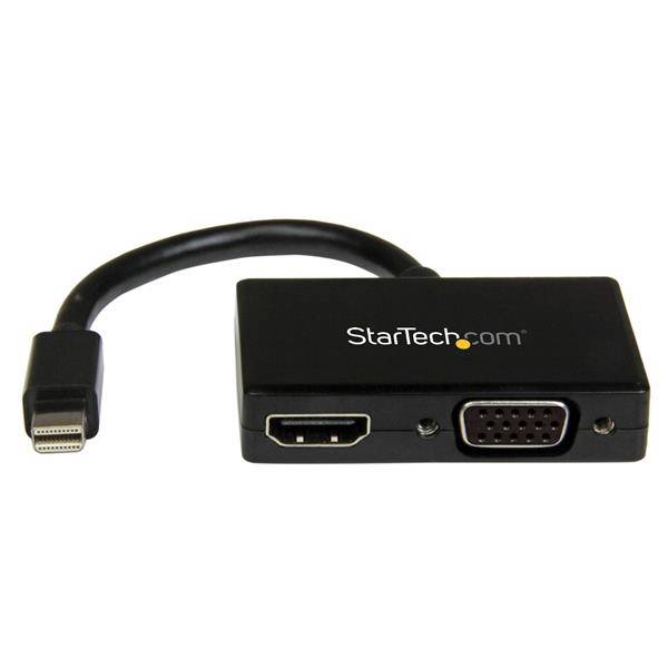 Rca Informatique - Image du produit : ADAPTATEUR DE VOYAGE MINI DISPLAYPORT VERS HDMI OU VGA