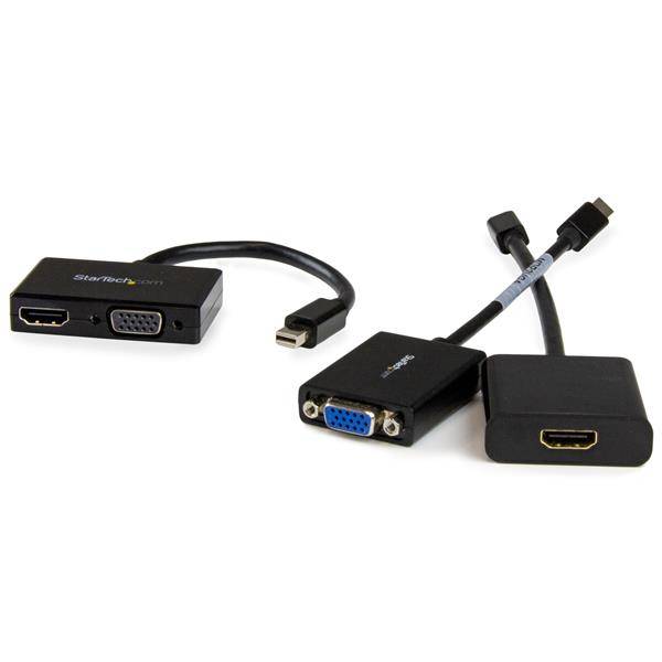 Rca Informatique - image du produit : ADAPTATEUR DE VOYAGE MINI DISPLAYPORT VERS HDMI OU VGA