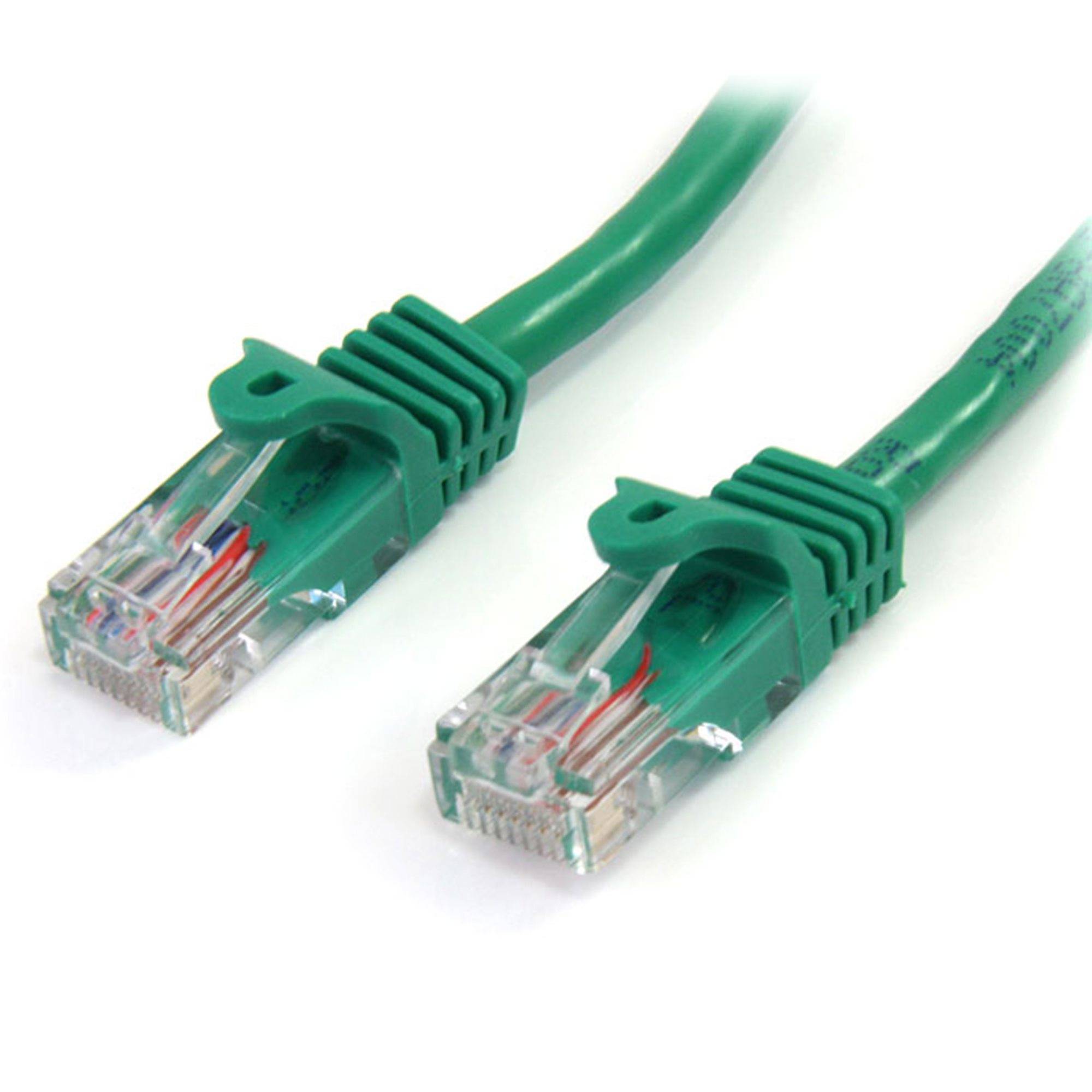 Rca Informatique - image du produit : CABLE RESEAU CAT5E UTP SANS CROCHET DE 1M - M/M - VERT