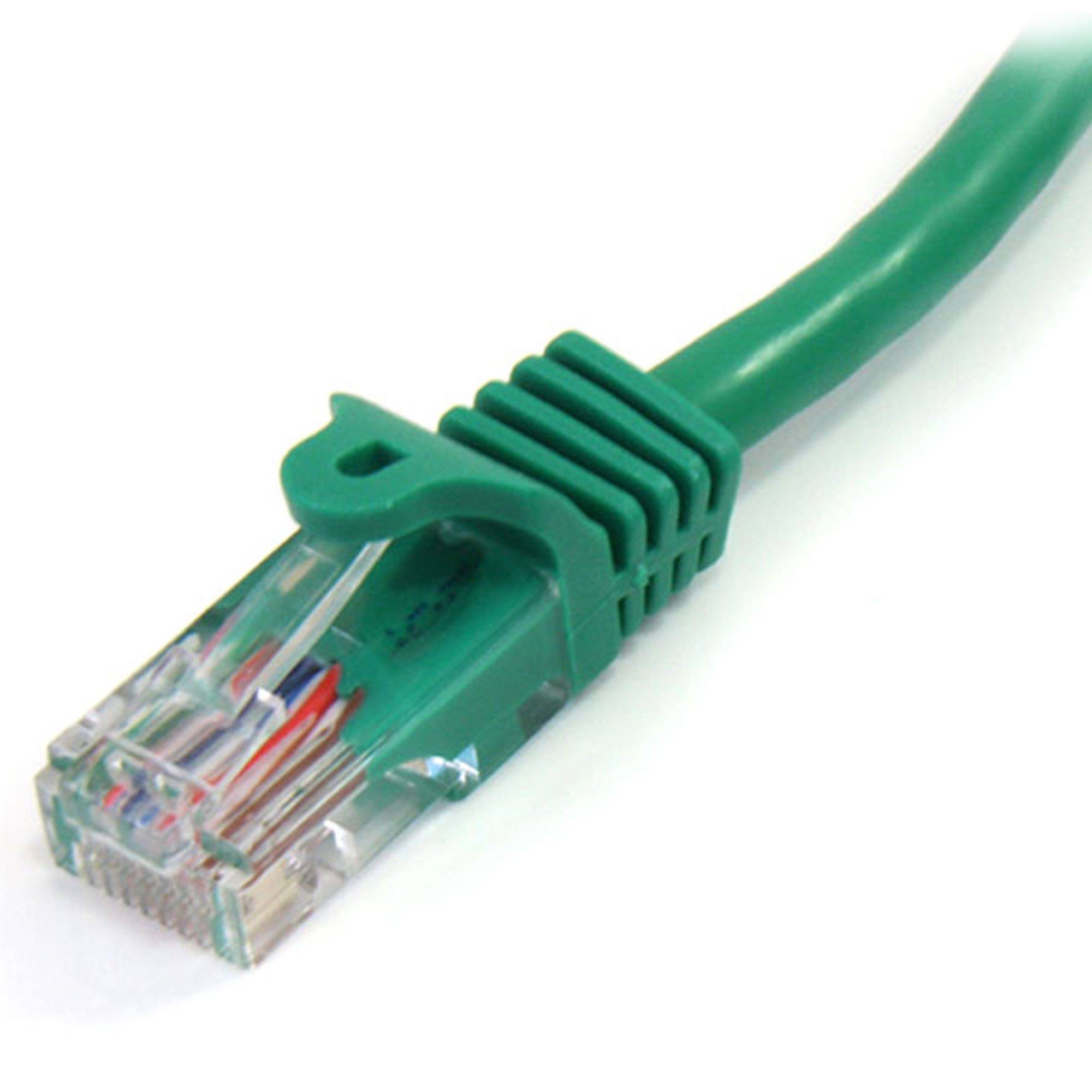 Rca Informatique - image du produit : CABLE RESEAU CAT5E UTP SANS CROCHET DE 3M - M/M - VERT