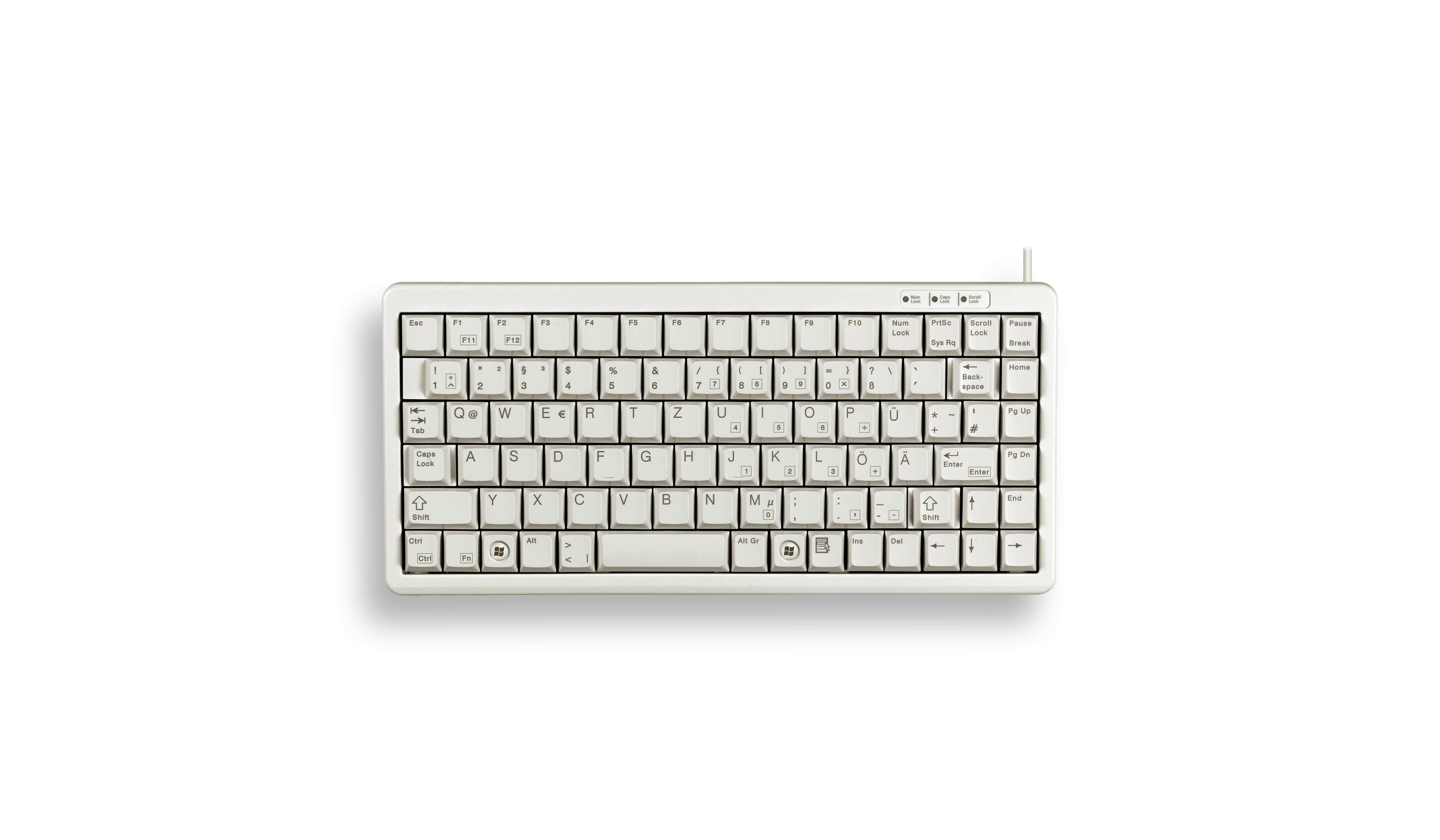 Rca Informatique - Image du produit : CHERRY G84-4100 COMPACT KEYBOARD PAN-NORDIC LAYOUT WHITE