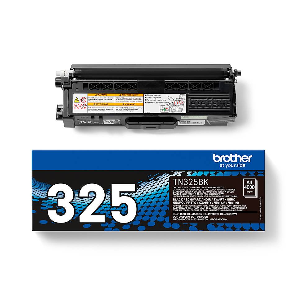 Rca Informatique - image du produit : TN-325BK TONER NOIR 4000 PG F/ HL4150CDN/4570CDW/4570CDWT