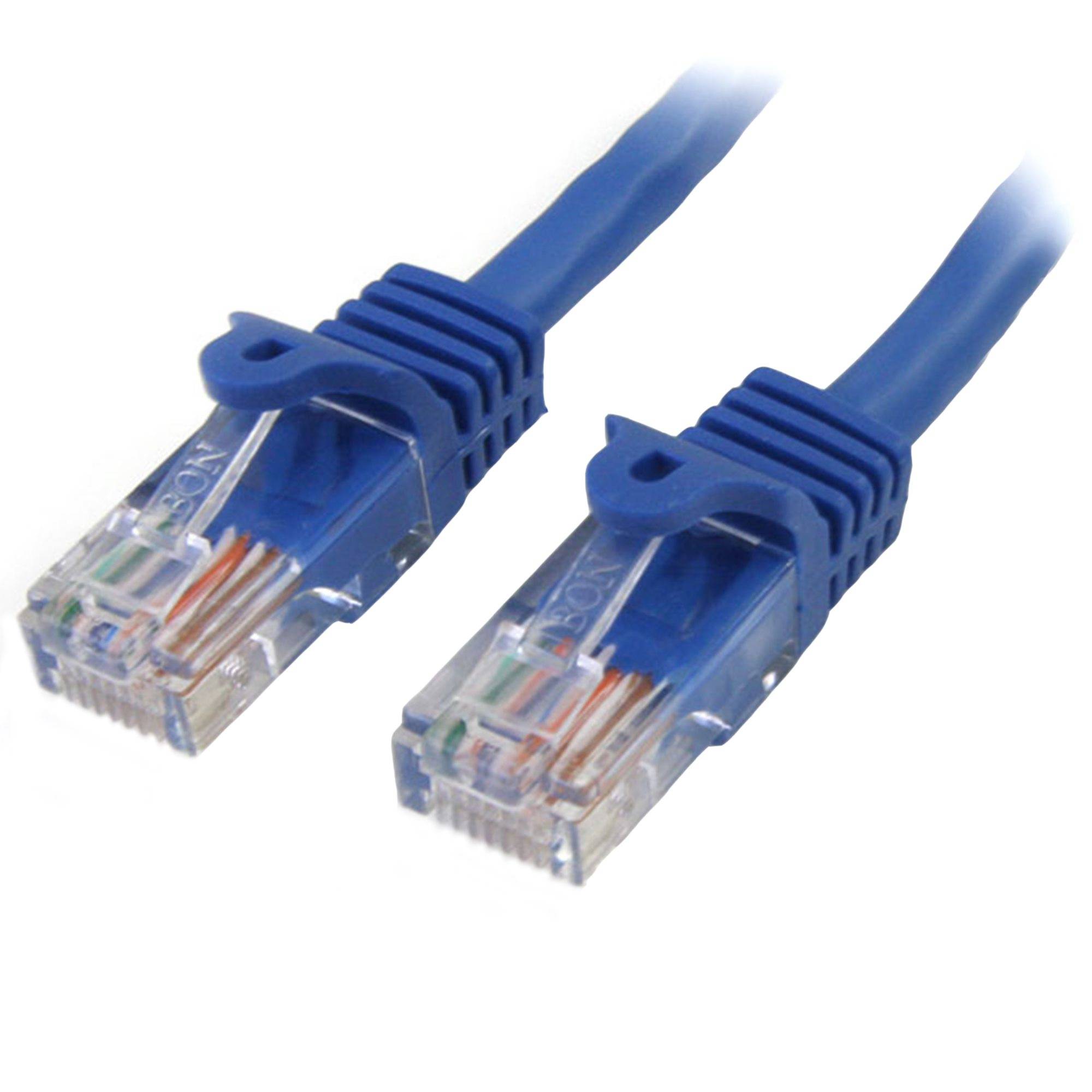 Rca Informatique - Image du produit : CABLE RESEAU CAT5E UTP SANS CROCHET DE 3M - M/M - BLEU