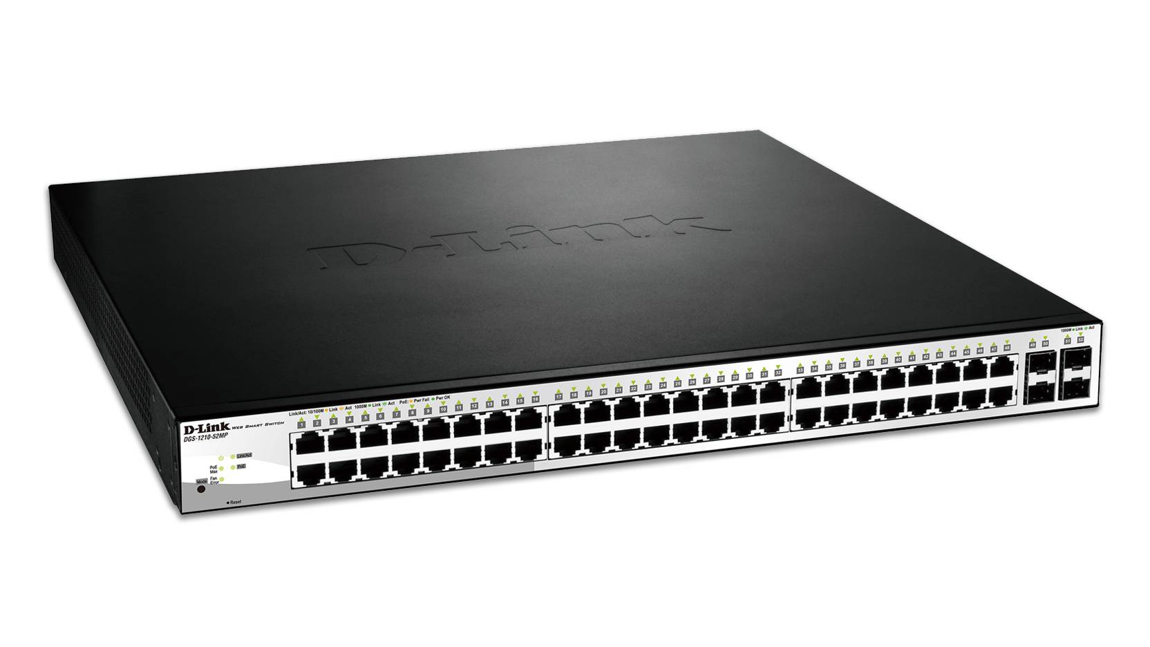 Rca Informatique - Image du produit : 52-PORT LAYER2 GIGABIT SWITCH 48X POE SMART MANAGED