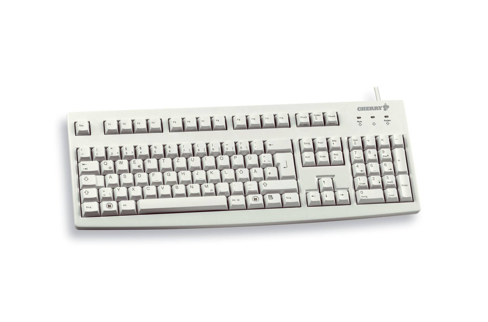 Rca Informatique - Image du produit : CHERRY G83-6105 GREY KEYBOARD USB GERMAN