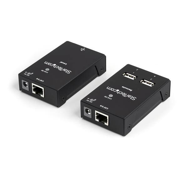 Rca Informatique - image du produit : EXTENDEUR USB 2.0 SUR CAT5 / CAT6 A 4 PORTS JUSQUA 50 M