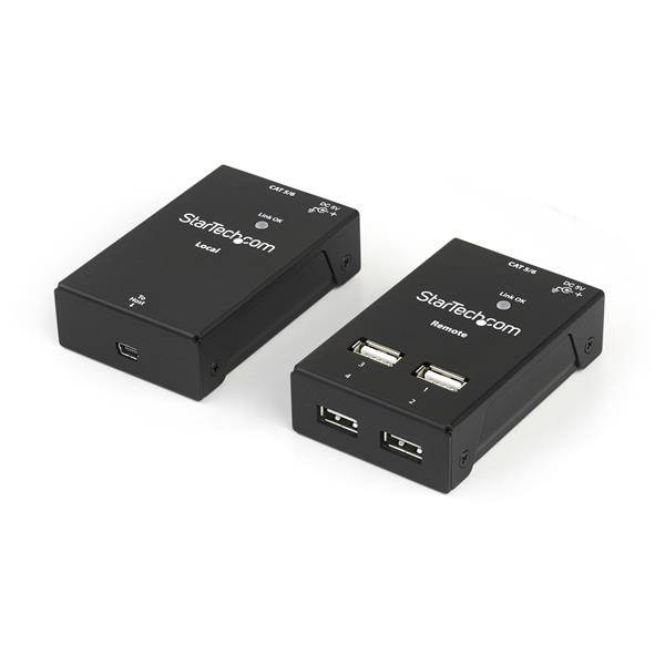 Rca Informatique - Image du produit : EXTENDEUR USB 2.0 SUR CAT5 / CAT6 A 4 PORTS JUSQUA 50 M