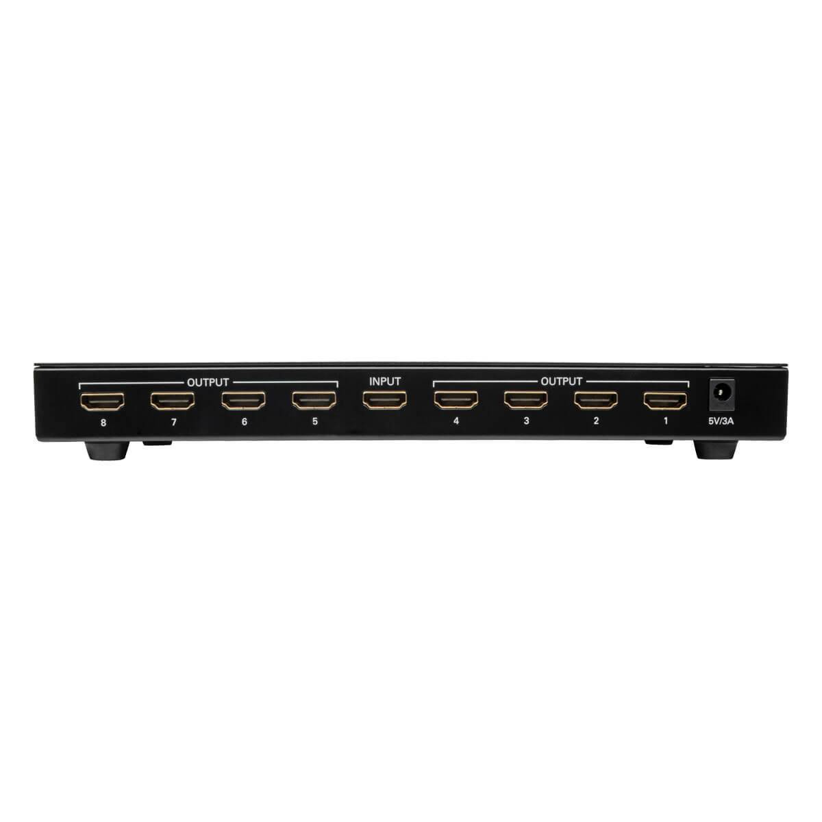 Rca Informatique - image du produit : 8-PORT 4K HDMI SPLITTER FOR ULTRA-HD (4KX2K) VIDEO AND AUDIO