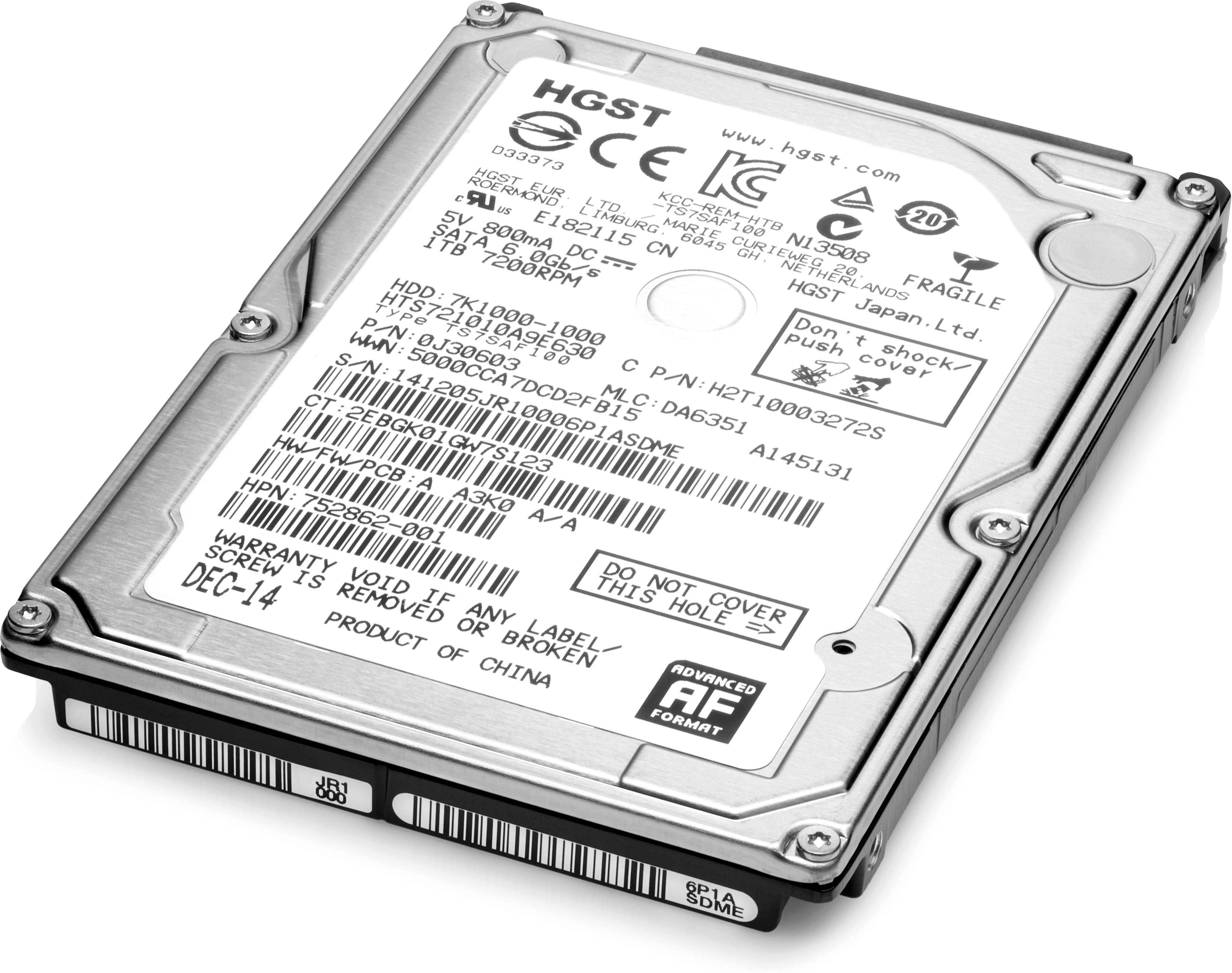 Rca Informatique - Image du produit : HP 1TB 7200RPM SATA HDD F/ DEDICATED HP NOTEBOOKS