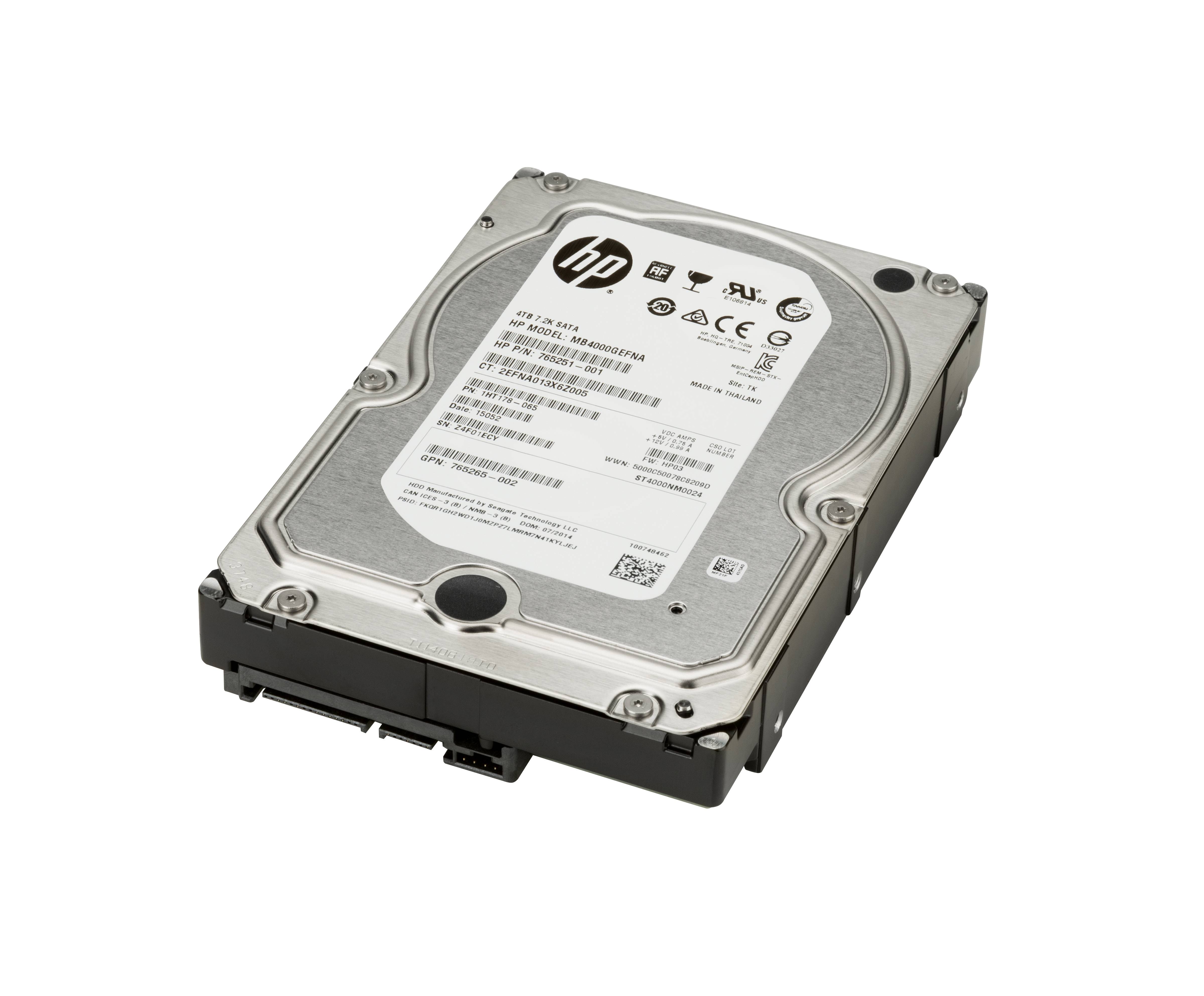 Rca Informatique - image du produit : HP 4TB SATA 7200 HDD F/ DEDICATED HP WORKSTATION