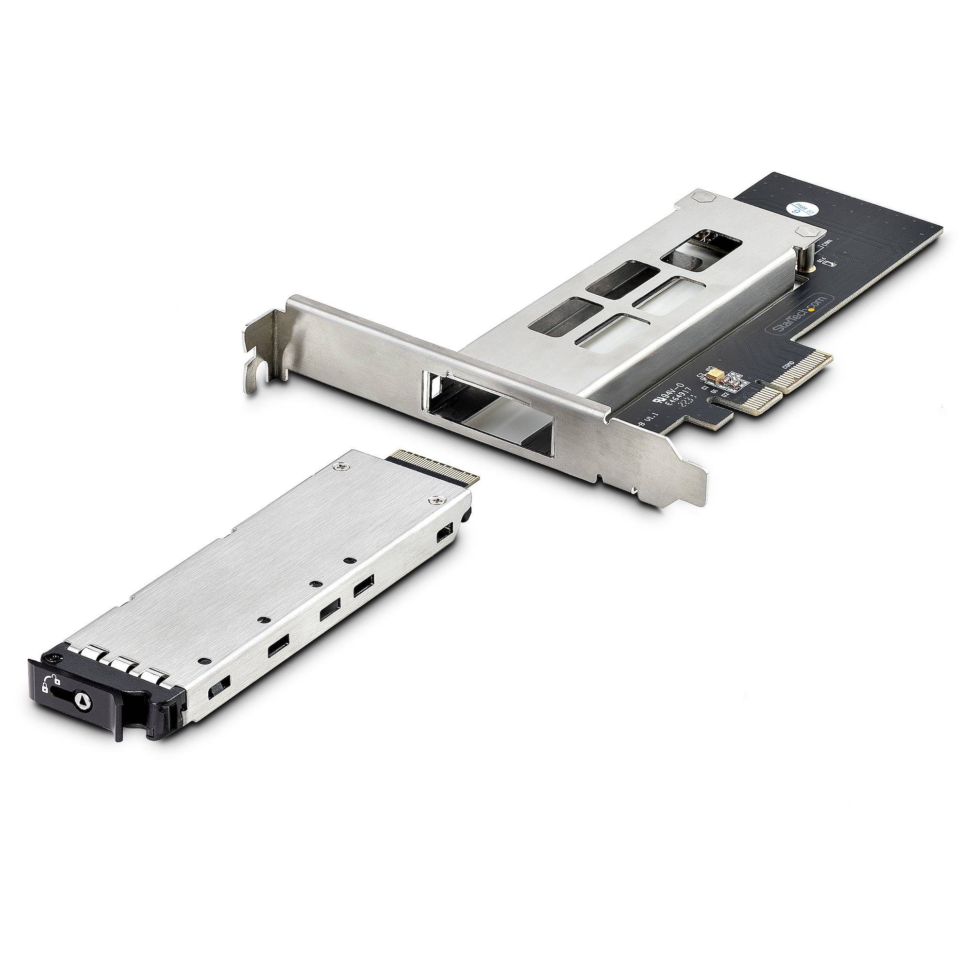 Rca Informatique - image du produit : M.2 NVME SSD TO PCIE X4 SLOT - HOT SWAP MOBILE RACK/BACKPLANE