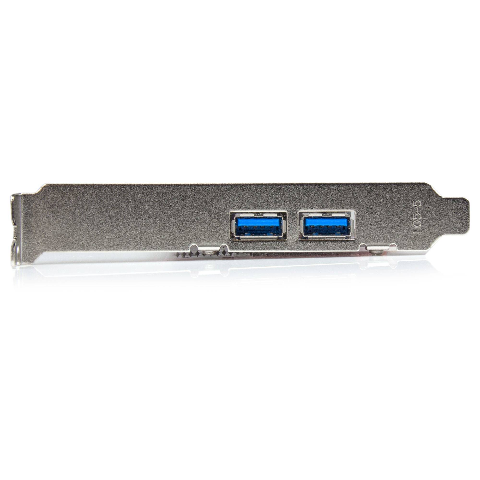 Rca Informatique - image du produit : CARTE CONTROLEUR PCIE 4 PORTS USB 3.0 AVEC UASP ET ALIM. SATA