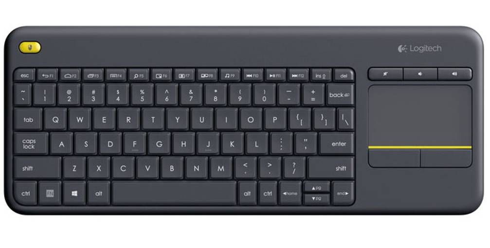 Rca Informatique - Image du produit : WIRELESS TOUCH KEYBOARD K400 PLUS BLACK (GERMAN) K400+ BLACK