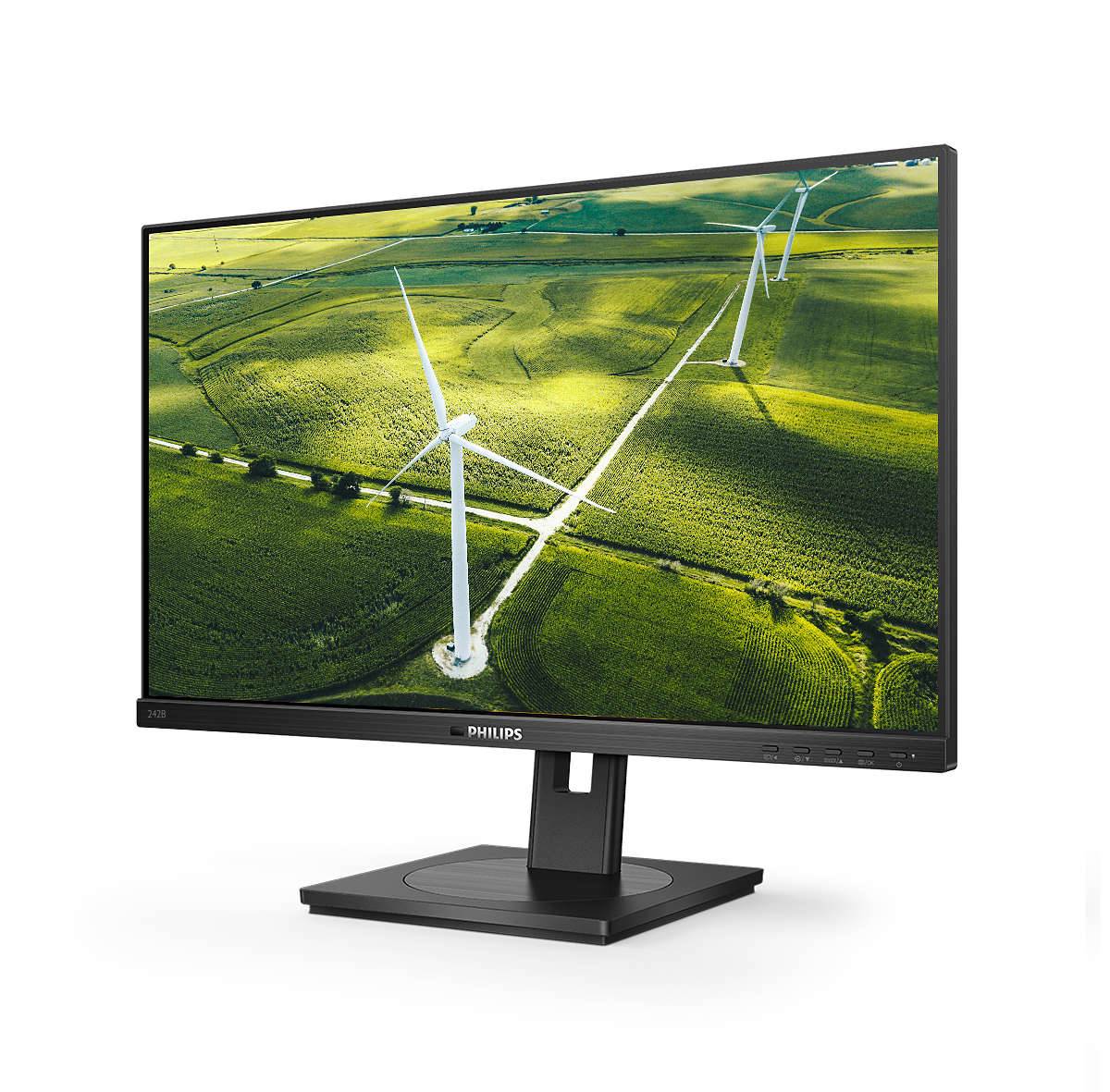 Rca Informatique - image du produit : 242B1G/00 23.8IN IPS FHD 250CD/4MS/HDMI/DP/4USB/USB-B/HAS