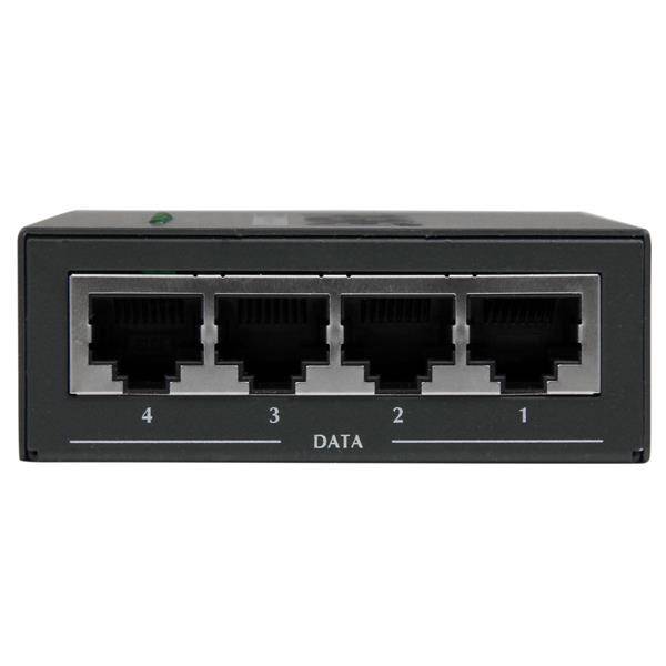 Rca Informatique - image du produit : 4PORT GIGABIT POE+ MIDSPAN POWER OVER ETHERNET INJECTOR