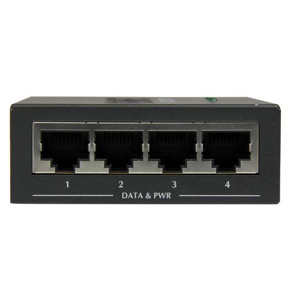 Rca Informatique - image du produit : 4PORT GIGABIT POE+ MIDSPAN POWER OVER ETHERNET INJECTOR