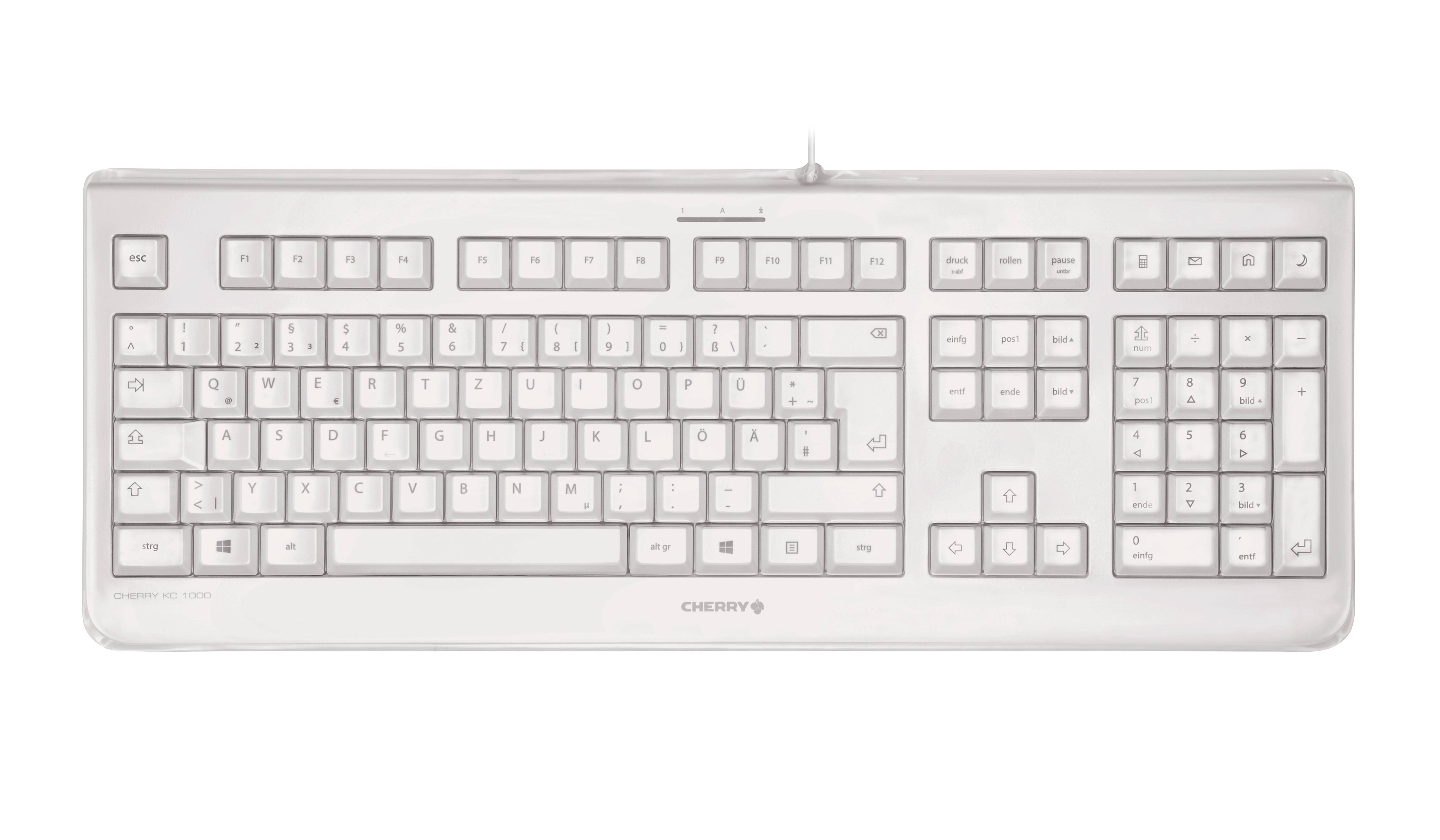 Rca Informatique - image du produit : CHERRY KC 1068 KEYBOARD CORDED FRANCE GRAY