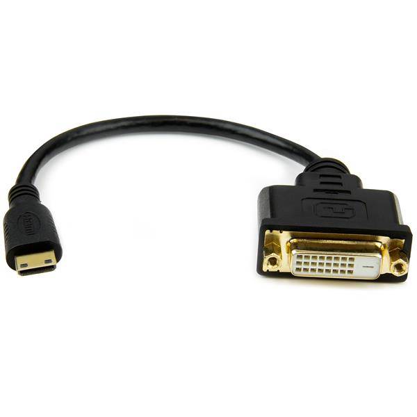 Rca Informatique - Image du produit : ADAPTATEUR MINI HDMI VERS DVI-D DE 20 CM - 1920X1200 - M/F