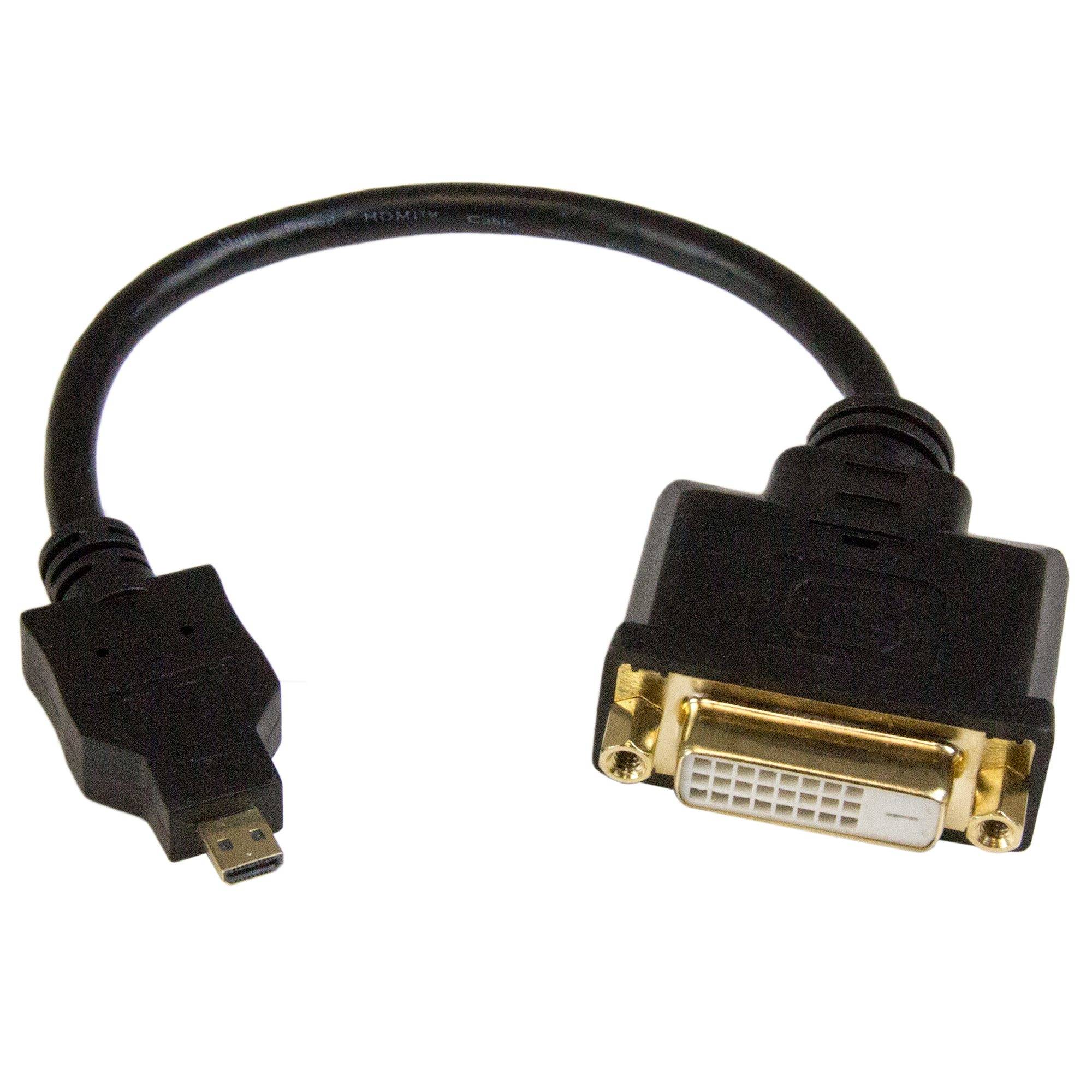 Rca Informatique - Image du produit : ADAPTATEUR MICRO HDMI VERS DVI-D DE 20 CM - M/F