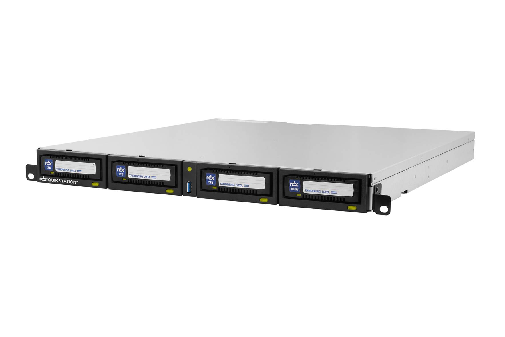 Rca Informatique - image du produit : RDX QUIKSTATION 4 1U RACKMOUNT 4-DOCK 1GBE-ATTACHED DISK ARRAY