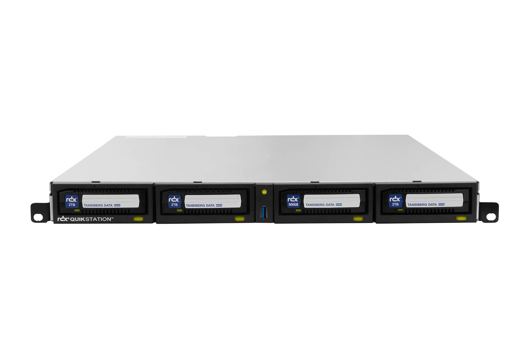 Rca Informatique - image du produit : RDX QUIKSTATION 4 1U RACKMOUNT 4-DOCK 1GBE-ATTACHED DISK ARRAY