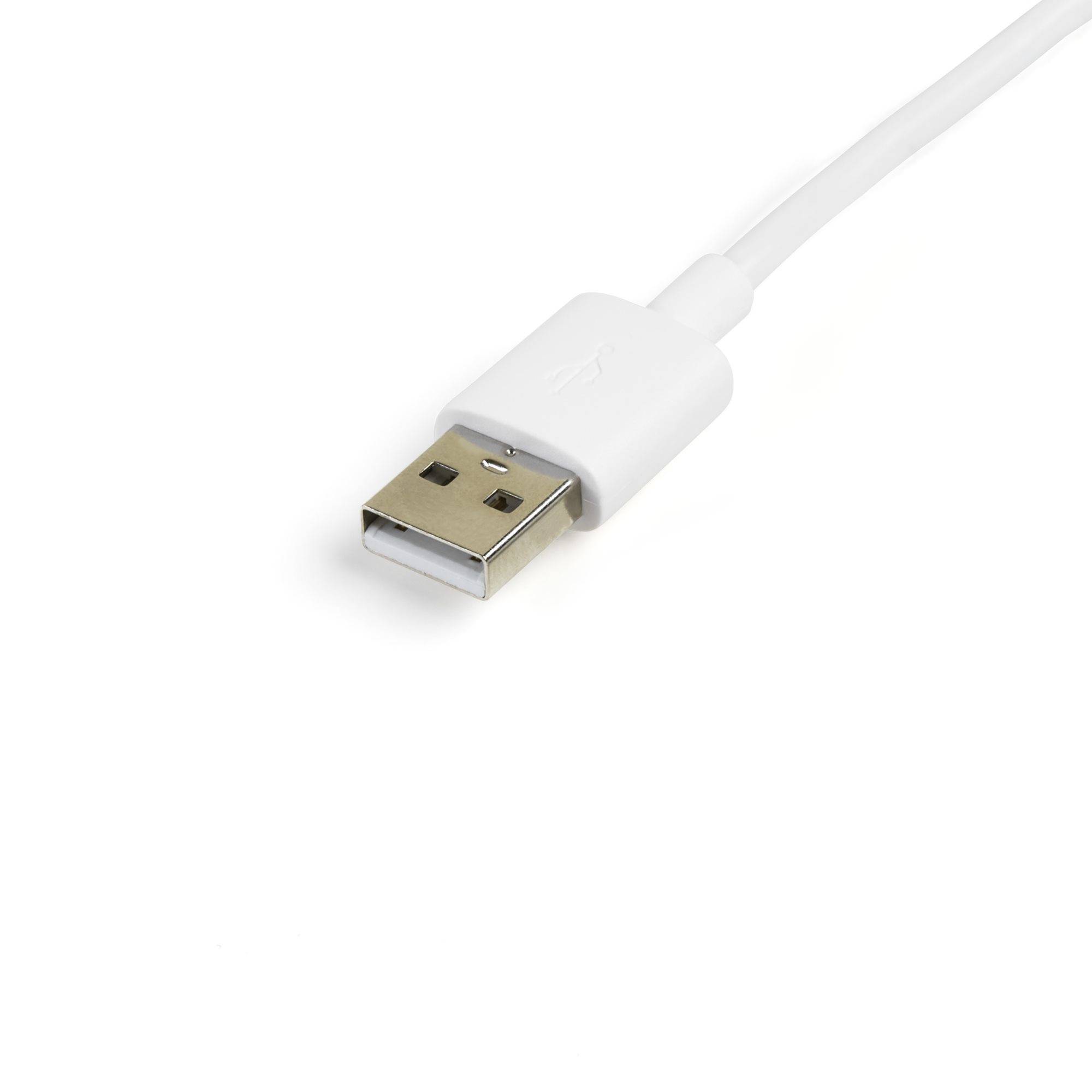 Rca Informatique - image du produit : CABLE LIGHTNING OU MICRO USB VERS USB 1 M - M/M - BLANC