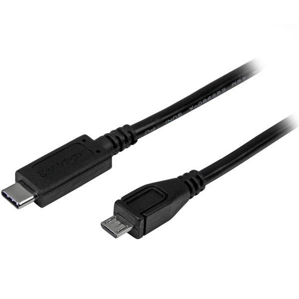 Rca Informatique - image du produit : CABLE USB 2.0 USB-C VERS MICRO-B DE 1 M - M/M - NOIR