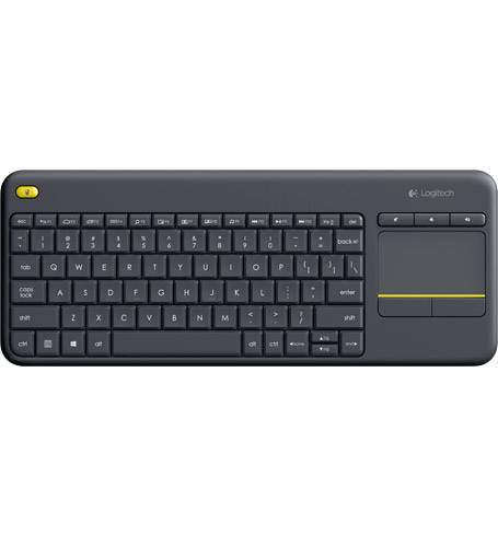 Rca Informatique - image du produit : WIRELESS TOUCH KEYBOARD K400 PLUS BLACK (CZECH)