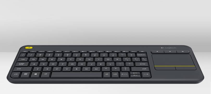 Rca Informatique - Image du produit : WIRELESS TOUCH KEYBOARD K400 PLUS BLACK (CZECH)