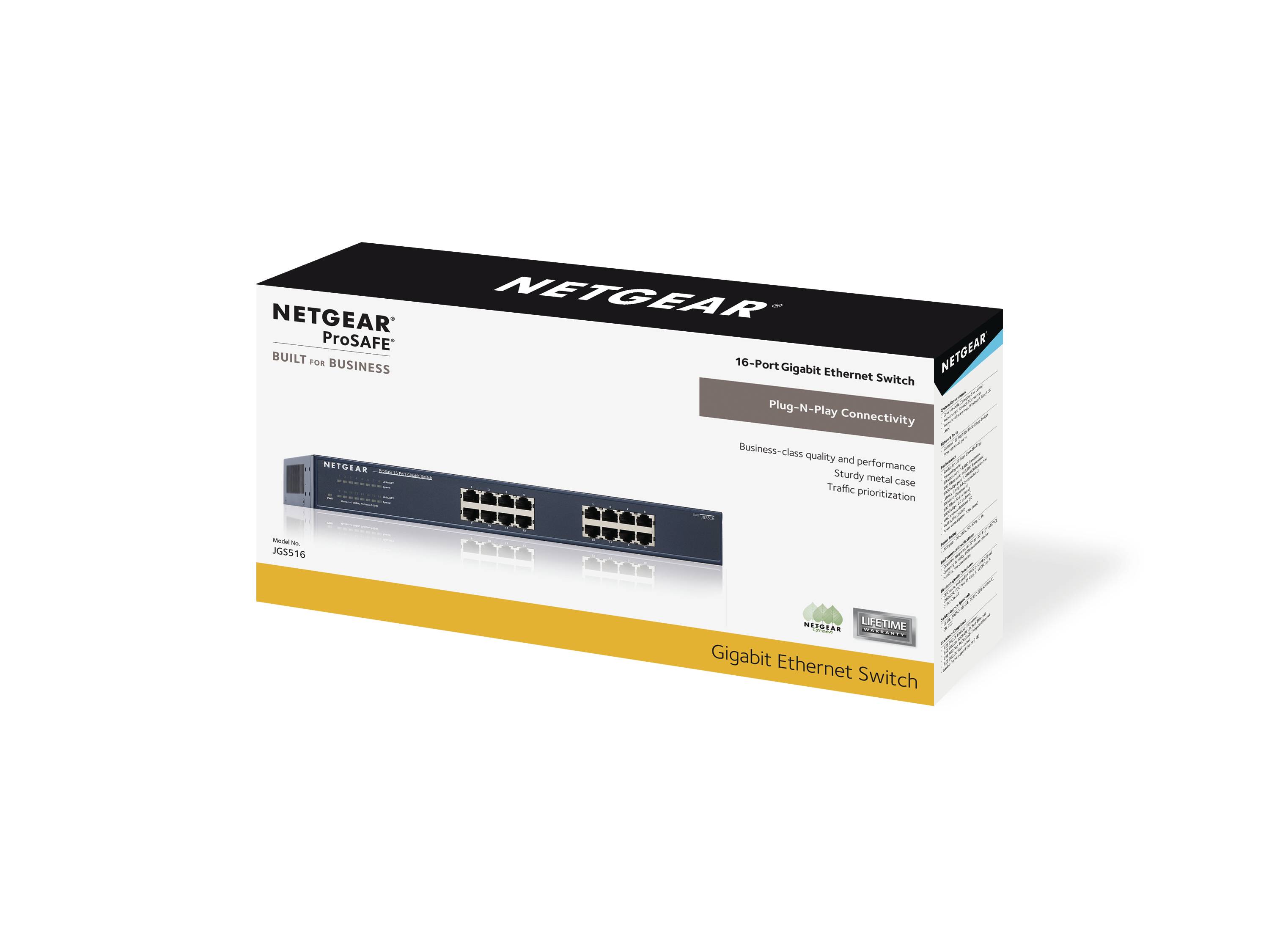 Rca Informatique - image du produit : 16 X 10/100/1000 GIGABIT SWITCH IN