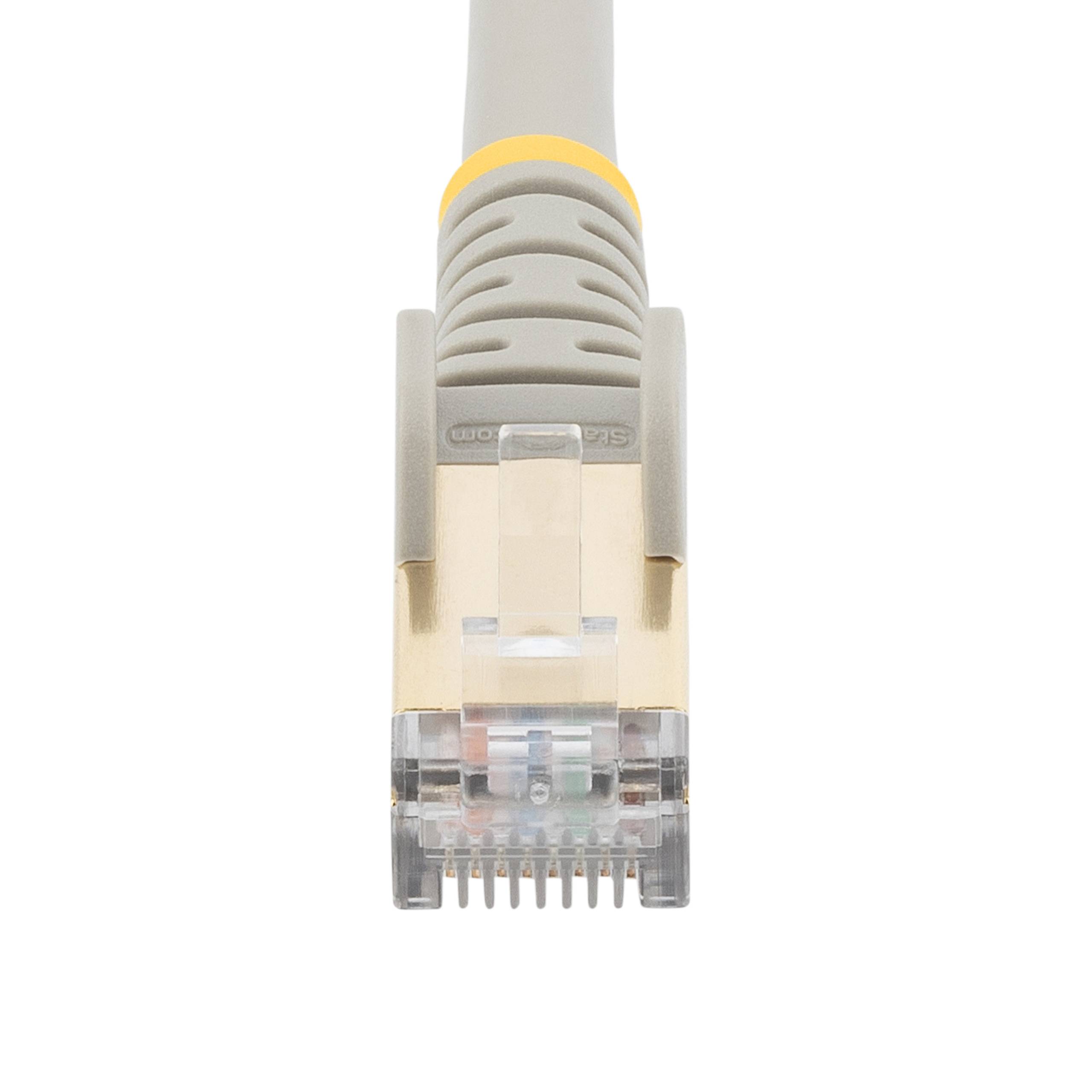 Rca Informatique - image du produit : 1M CAT6A PATCH CABLE - GRAY CAT 6A NETWORK CABLE - STP