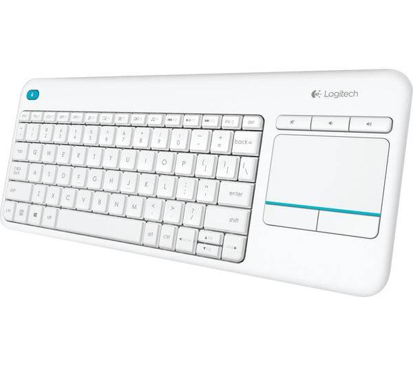 Rca Informatique - image du produit : WIRELESS TOUCH KEYBOARD K400 WHITE PLUS