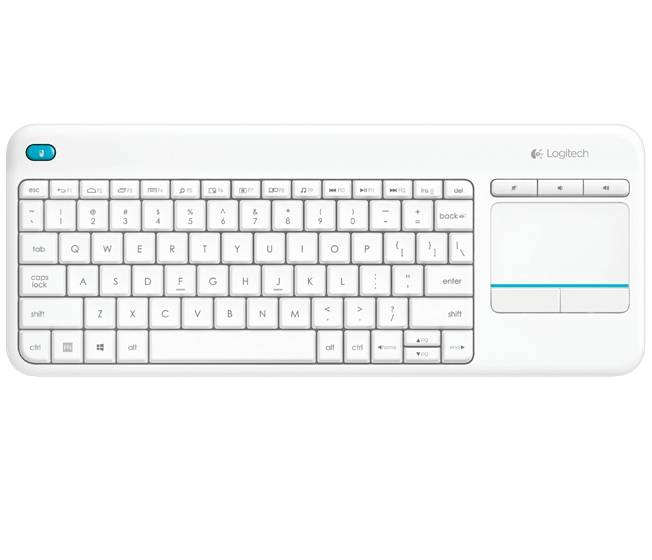 Rca Informatique - image du produit : WIRELESS TOUCH KEYBOARD K400 WHITE PLUS