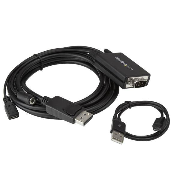 Rca Informatique - image du produit : 3M DP TO VGA VIDEO ADAPTER CABLE WITH AUDIO 10FT