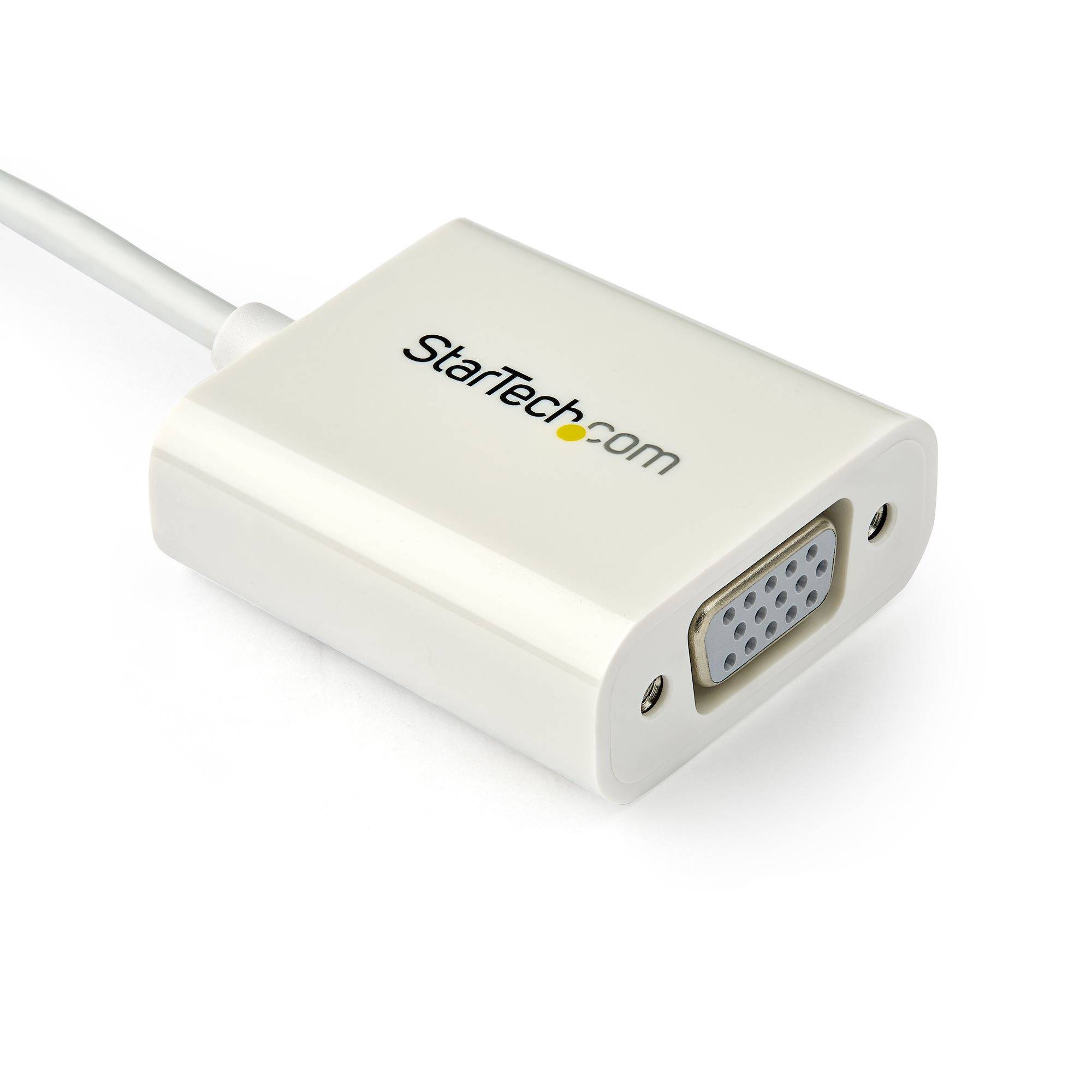 Rca Informatique - image du produit : ADAPTATEUR VIDEO USB-C VERS VGA - M/F - 1920X1200 - BLANC