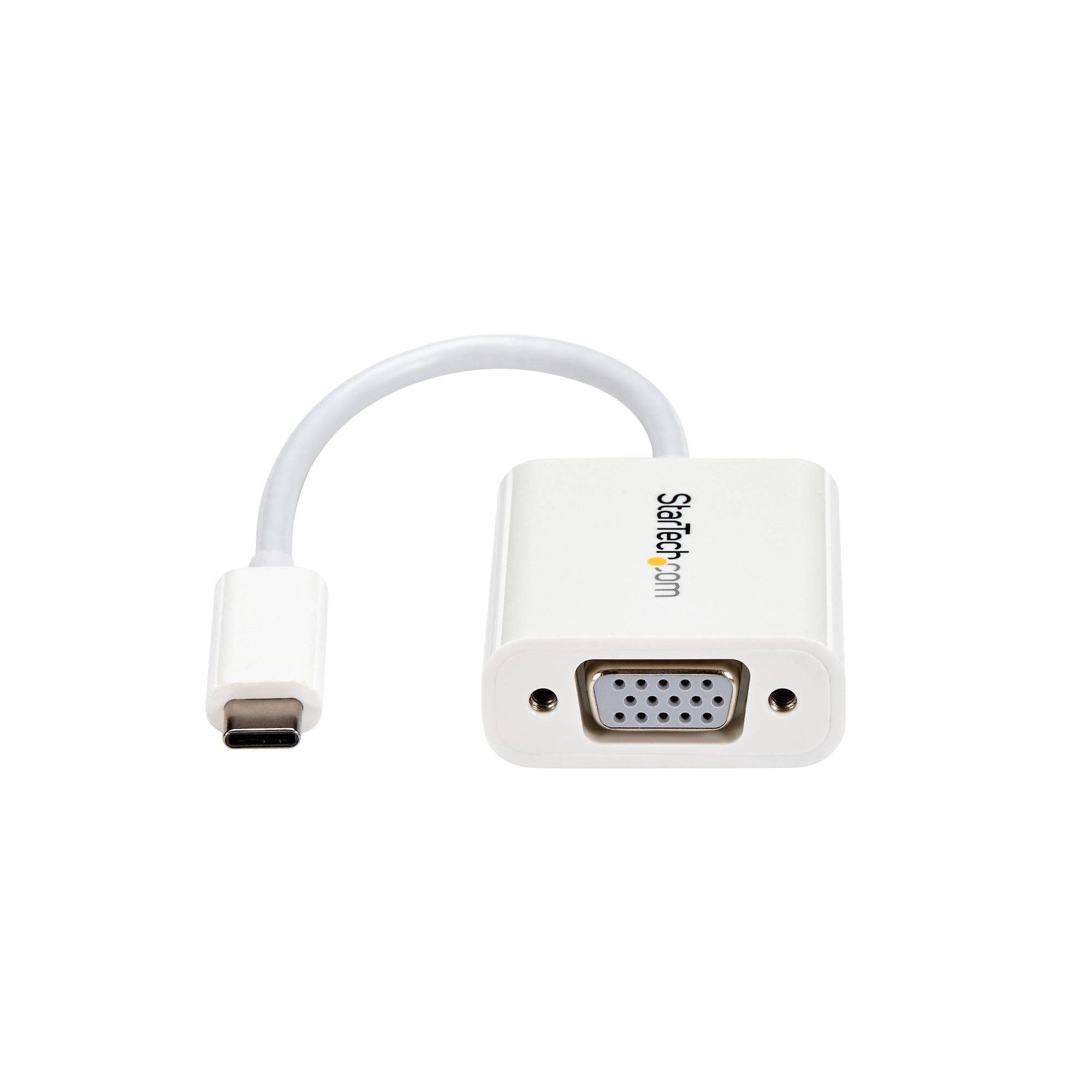 Rca Informatique - image du produit : ADAPTATEUR VIDEO USB-C VERS VGA - M/F - 1920X1200 - BLANC