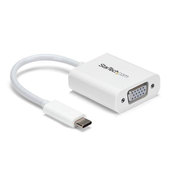 Rca Informatique - Image du produit : ADAPTATEUR VIDEO USB-C VERS VGA - M/F - 1920X1200 - BLANC