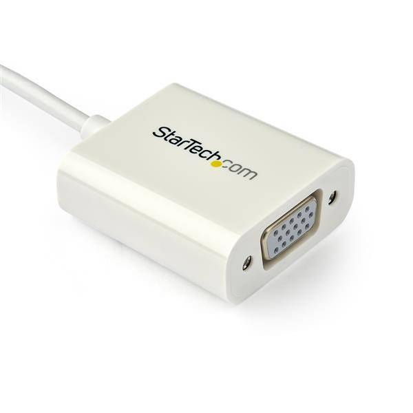 Rca Informatique - image du produit : ADAPTATEUR VIDEO USB-C VERS VGA - M/F - 1920X1200 - BLANC