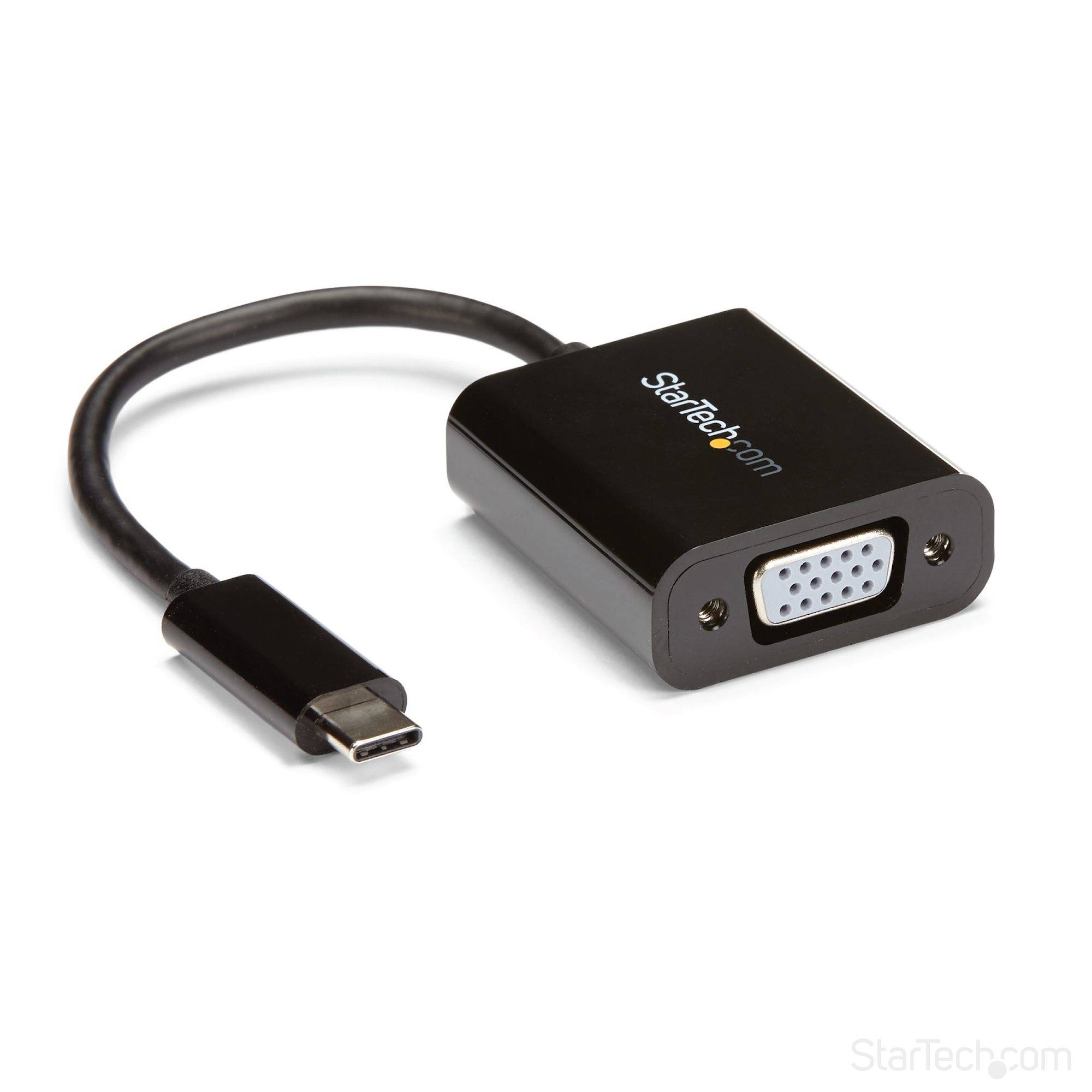 Rca Informatique - Image du produit : ADAPTATEUR VIDEO USB-C VERS VGA - M/F - 1920X1200 - NOIR