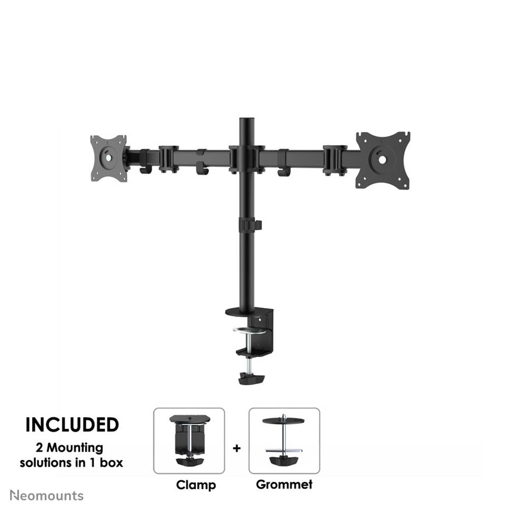 Rca Informatique - image du produit : DESK MOUNT 10-27IN TLT/ROT/SWI CLMP/GRM.MAX16KG.75X75TO100X100M