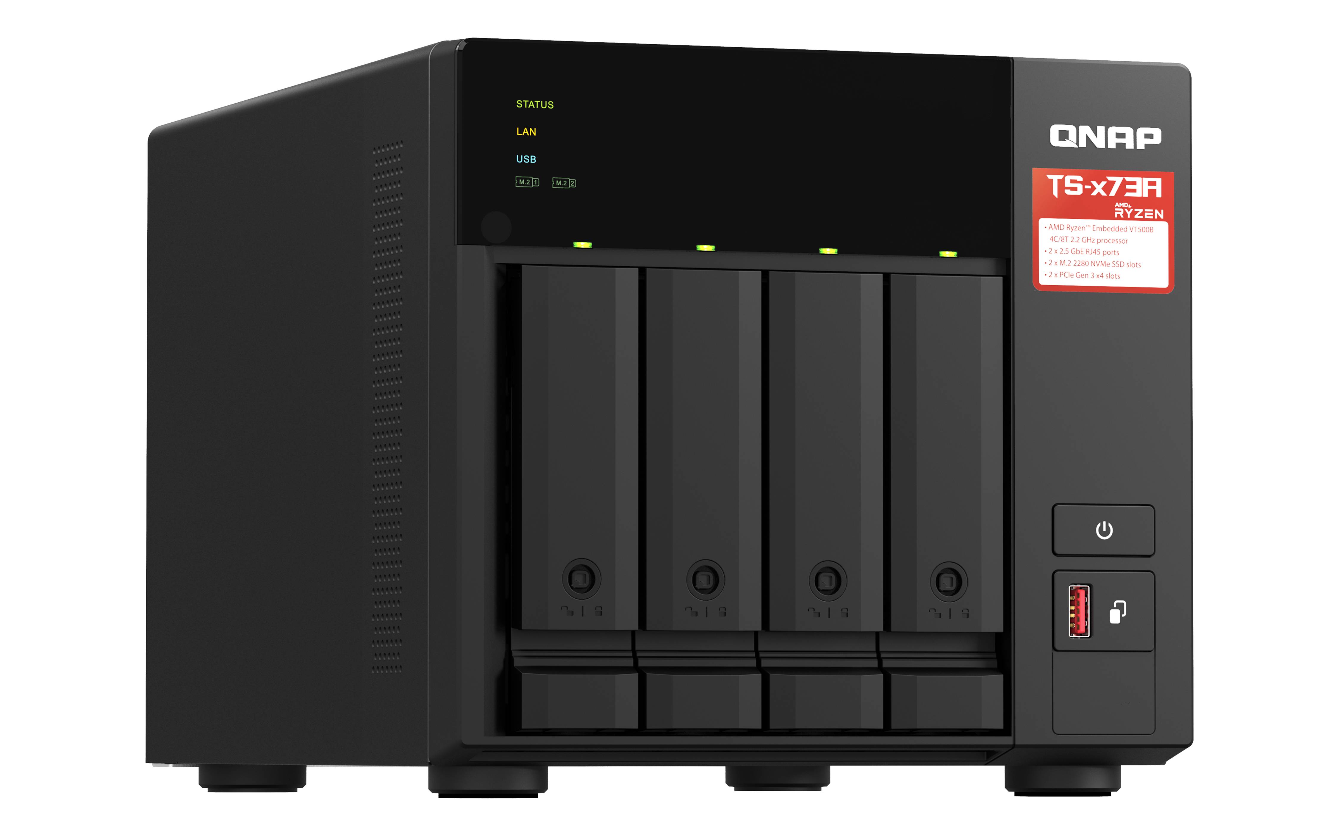 Rca Informatique - image du produit : TS-473A-8G 4 BAY 2.2 GHZ 4C/8T 8GB DDR4 2X 2.5GBE