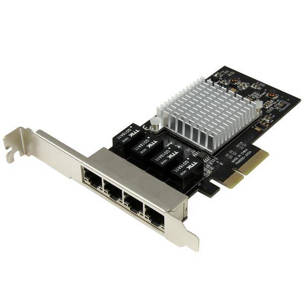 Rca Informatique - Image du produit : 4PORT GIGABIT NETWORK ADAPTER CARD W/ INTEL I350-AM4 CHIP PCIE