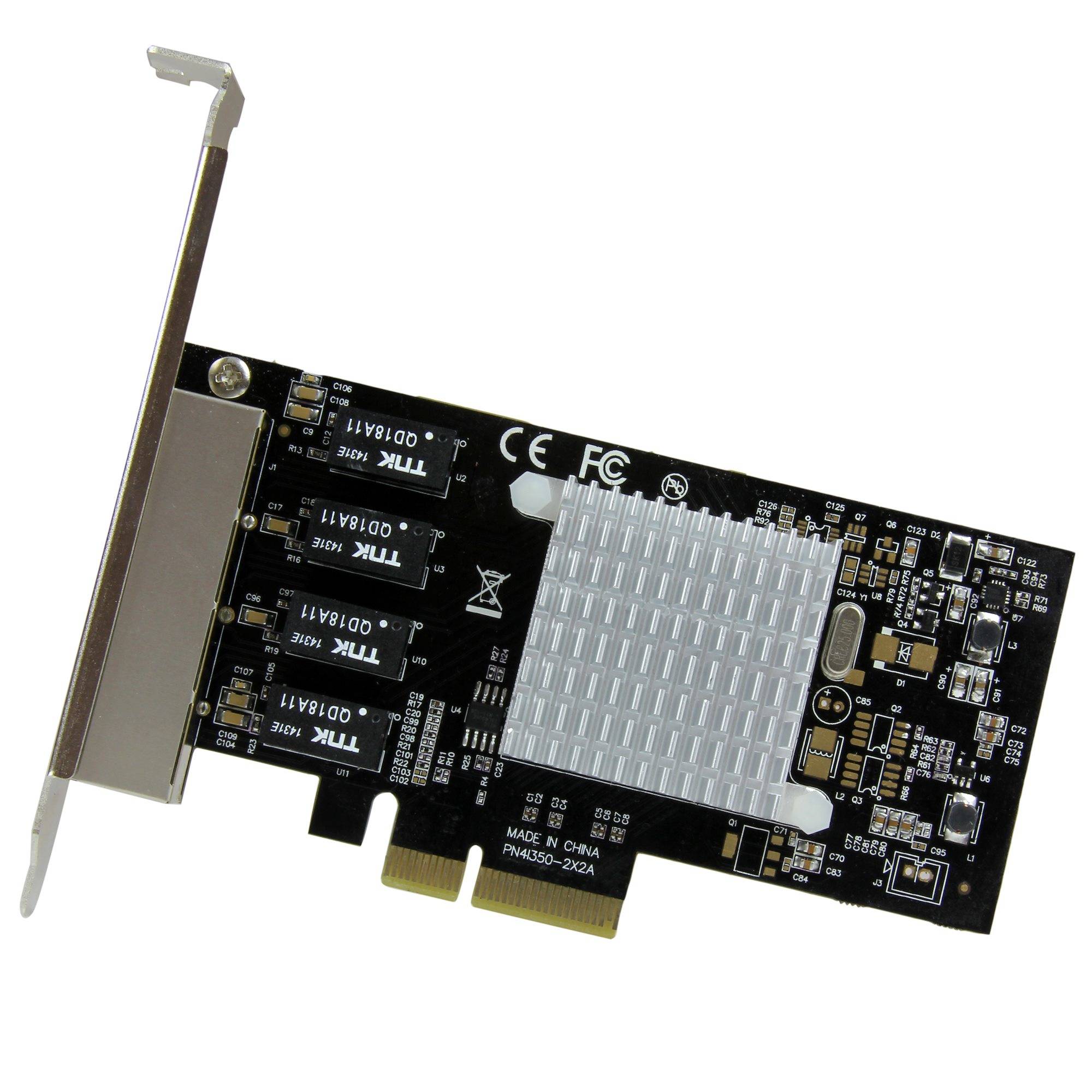 Rca Informatique - image du produit : 4PORT GIGABIT NETWORK ADAPTER CARD W/ INTEL I350-AM4 CHIP PCIE