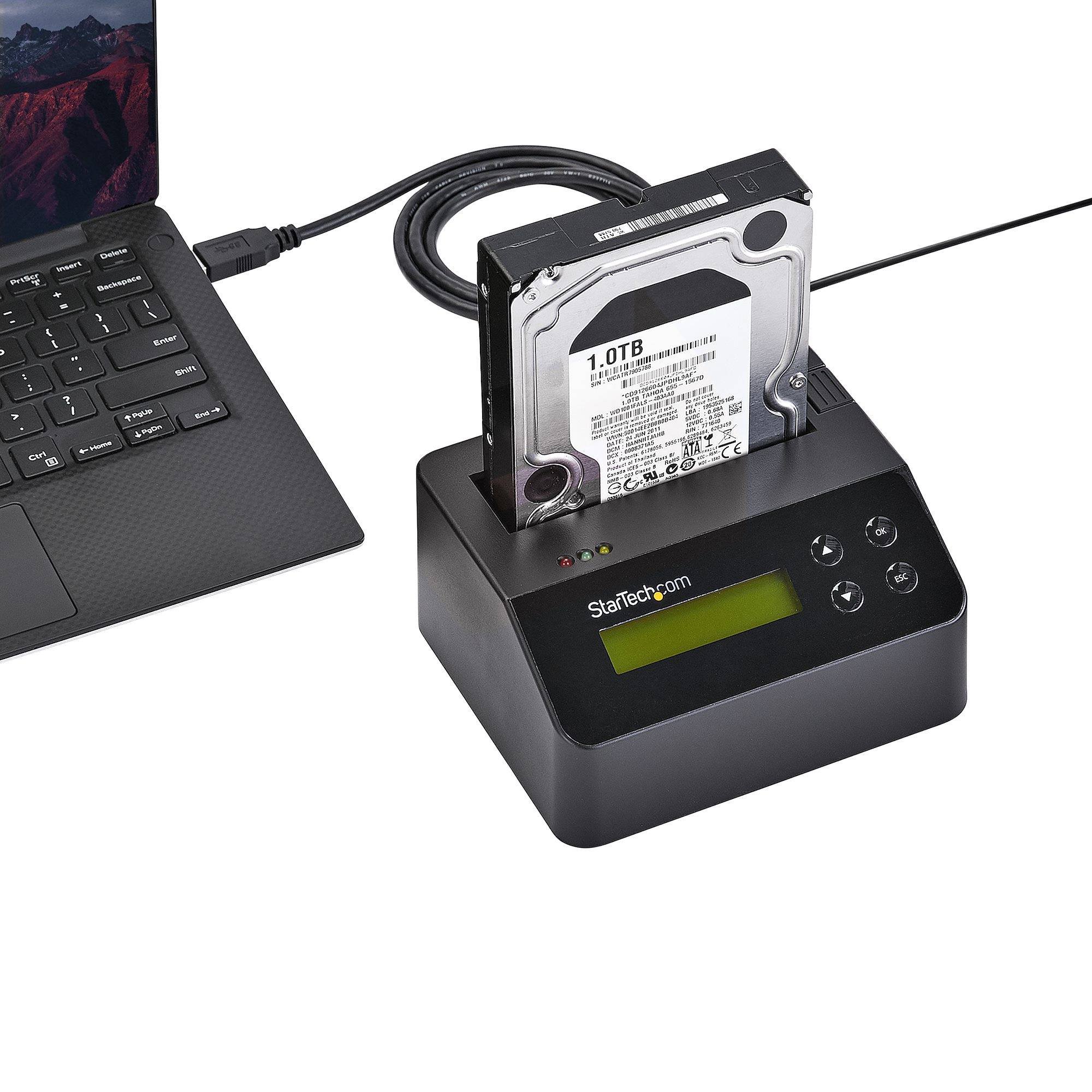 Rca Informatique - image du produit : STATION DACCUEIL ET EFFACEUR USB 3.0 POUR HDD / SDD SATA