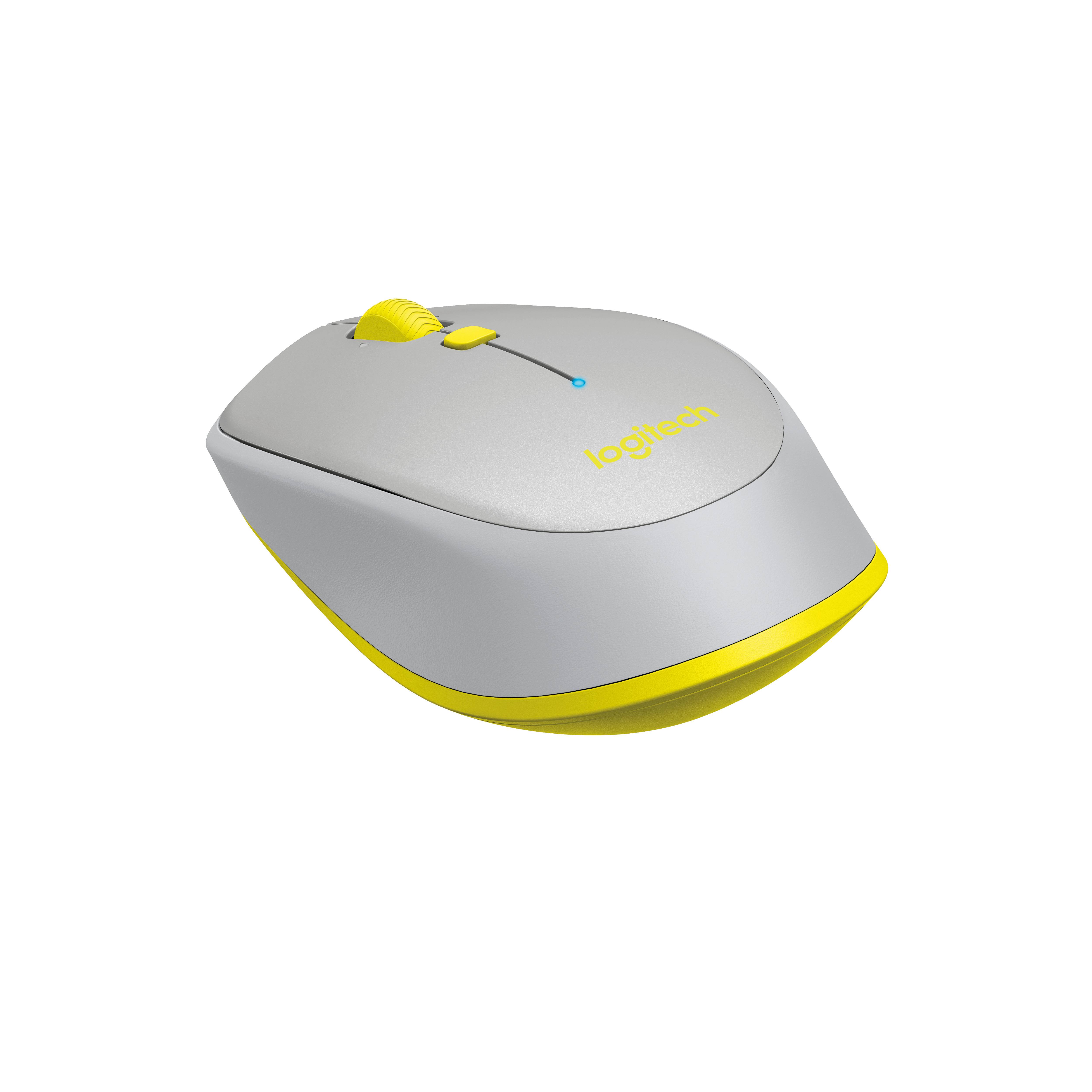 Rca Informatique - image du produit : SOURIS LASER SANS FIL M535-GRIS JAUNE - 1000 DPI