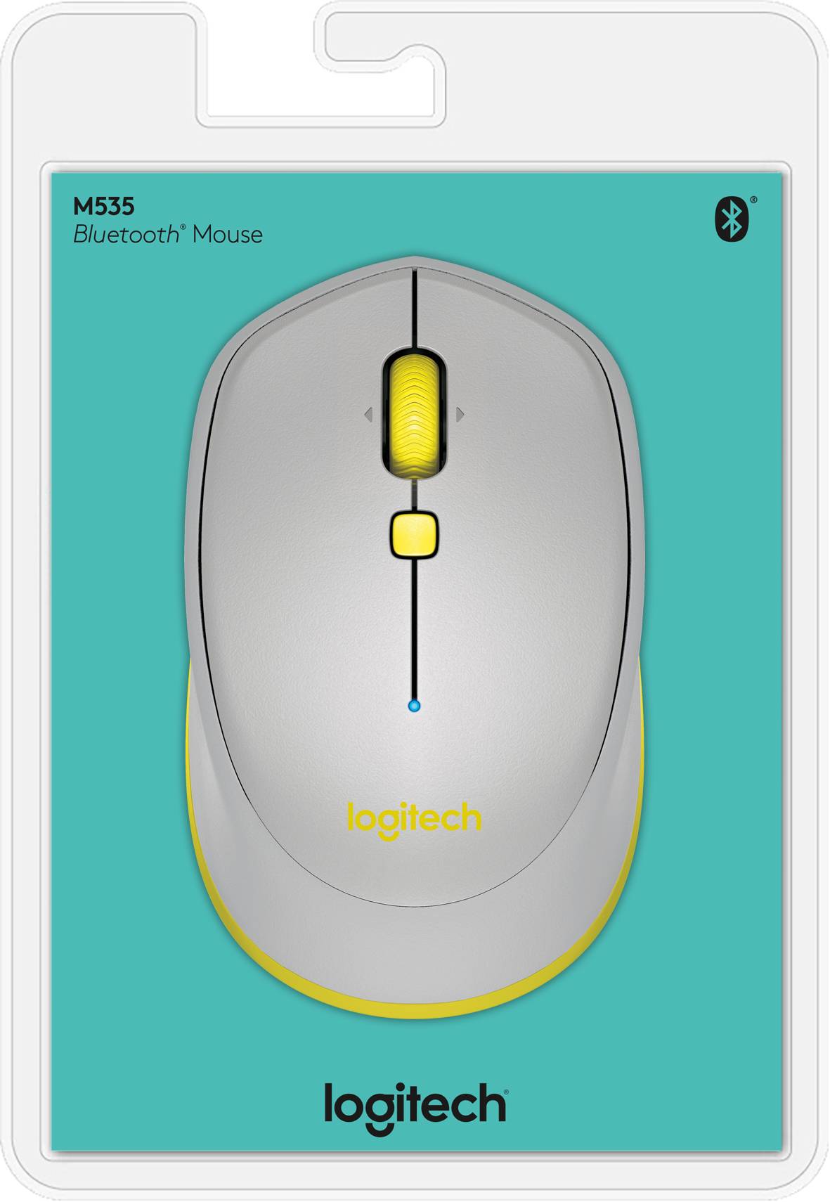 Rca Informatique - image du produit : SOURIS LASER SANS FIL M535-GRIS JAUNE - 1000 DPI