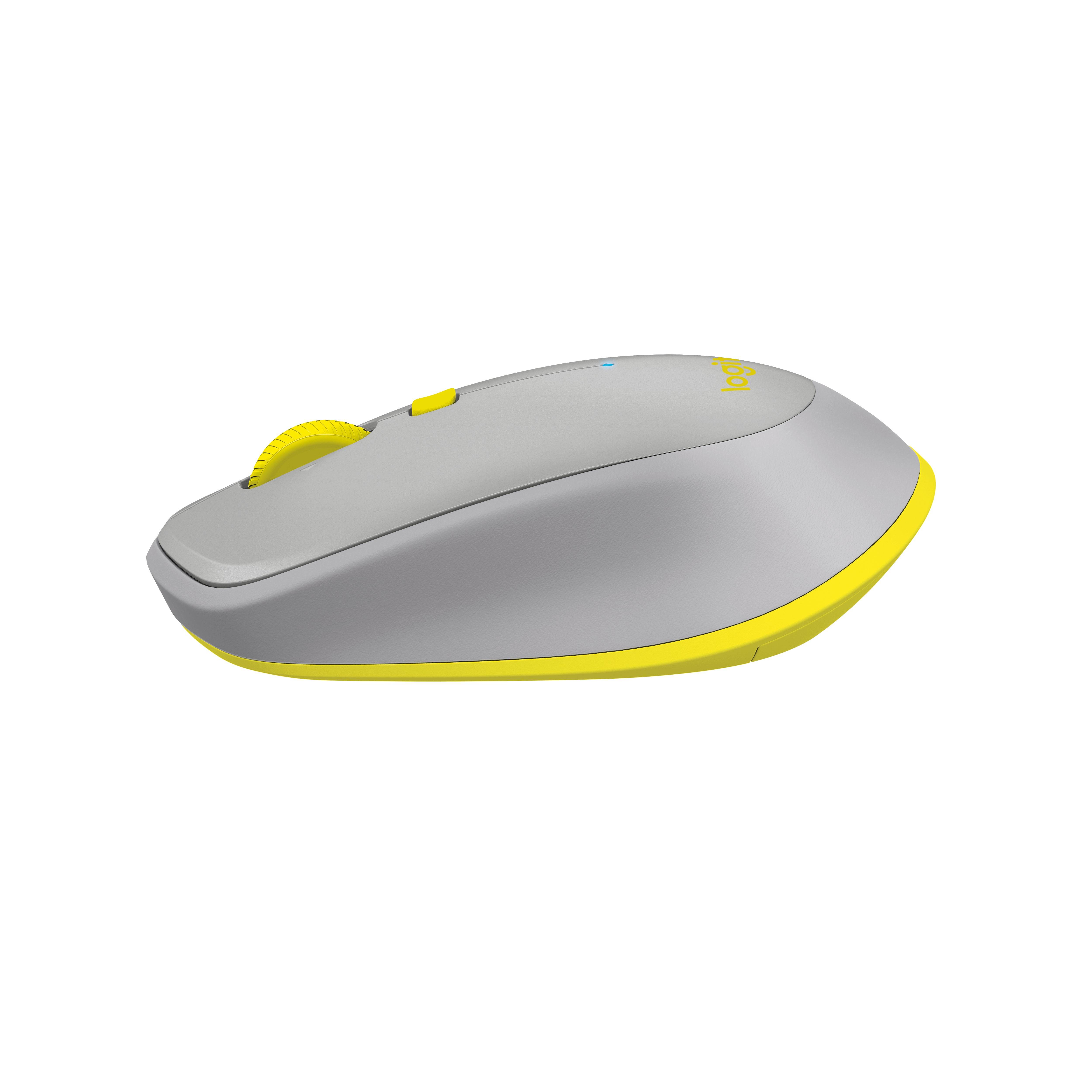 Rca Informatique - image du produit : SOURIS LASER SANS FIL M535-GRIS JAUNE - 1000 DPI