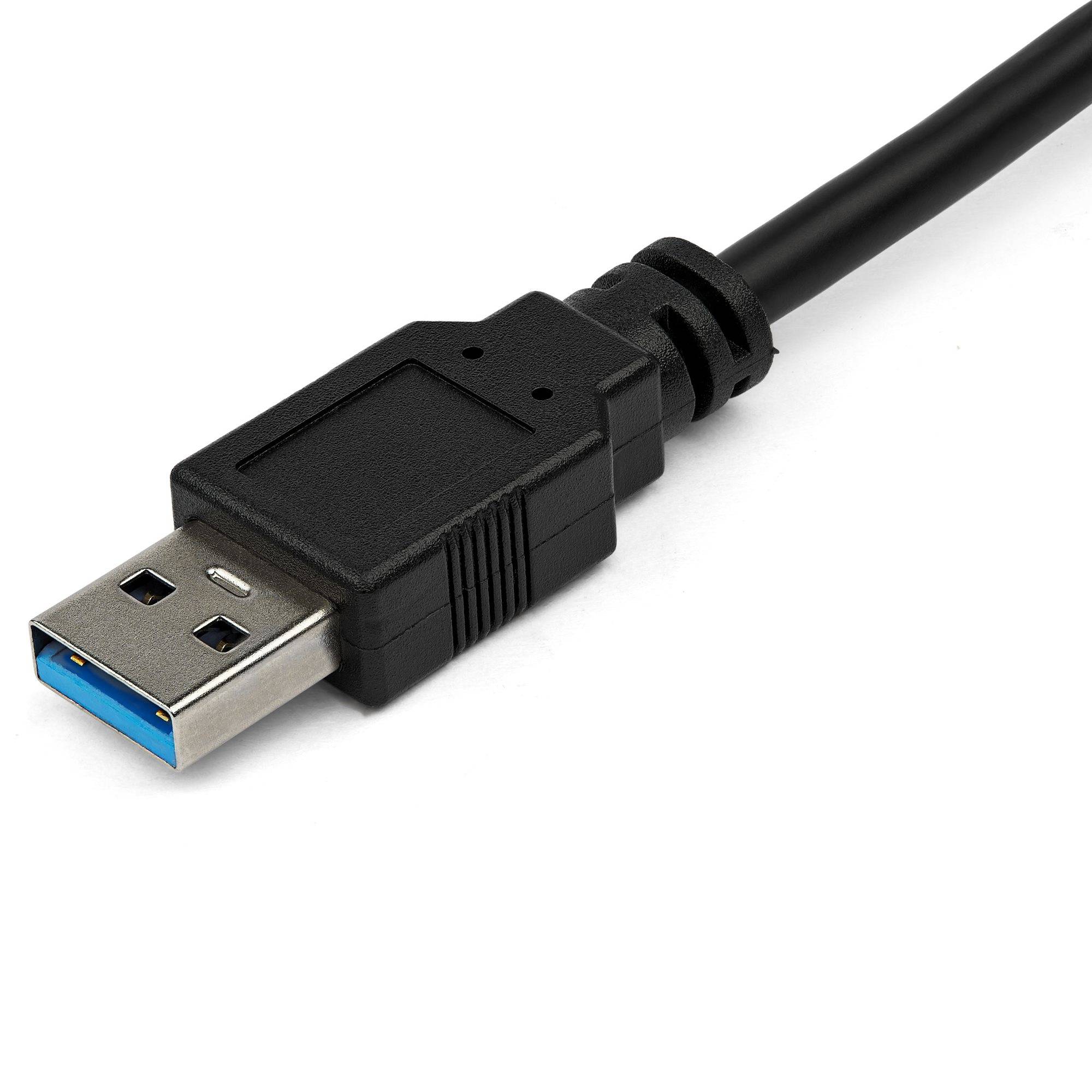 Rca Informatique - image du produit : ADAPTATEUR RESEAU USB 3.0 VERS GBE AVEC HUB USB A 2 PORTS